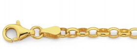 19cm-Oval-Belcher-Bracelet-in-9ct-Yellow-Gold on sale