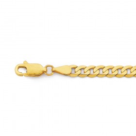 9ct-19cm-Bevelled-Curb-Bracelet on sale