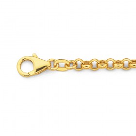 19cm-Belcher-Bracelet-in-9ct-Yellow-Gold on sale