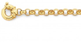 9ct-19cm-Solid-Belcher-Bolt-Ring-Bracelet on sale