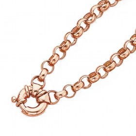 9ct-Rose-Gold-19cm-Belcher-Bolt-Ring-Bracelet on sale