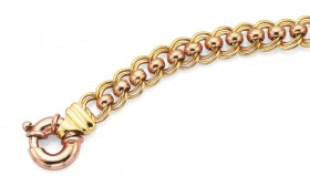 9ct-Yellow-Gold-Rose-Gold-195cm-Rollo-Bracelet on sale