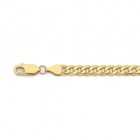 9ct-19cm-Bevelled-Cuban-Link-Bracelet on sale