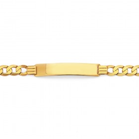 9ct-21cm-Solid-Curb-ID-Gents-Bracelet on sale