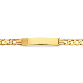 9ct-21cm-Gents-Bevelled-Curb-ID-Bracelet on sale