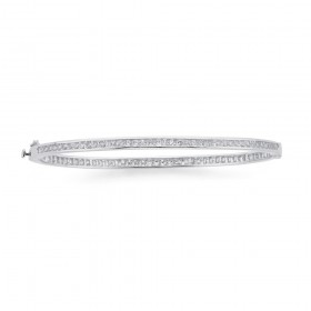 Sterling-Silver-65mm-Cubic-Zirconia-Bangle on sale