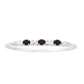 Sterling+Silver+Garnet+Bangle