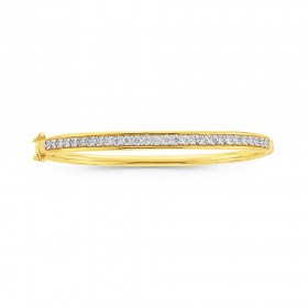 9ct+60mm+Diamond+Bangle