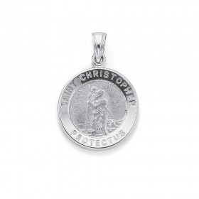 Sterling+Silver+St+Christopher+Medal