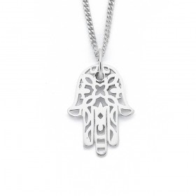 Hamsa+Hand+Pendant+in+Sterling+Silver