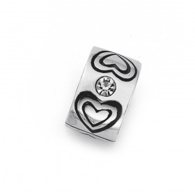 Cubic-Zirconia-Heart-Addorn-Stopper-Charm-in-Sterling-Silver on sale