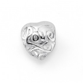 Love-Heart-Addorn-Charm-in-Sterling-Silver on sale