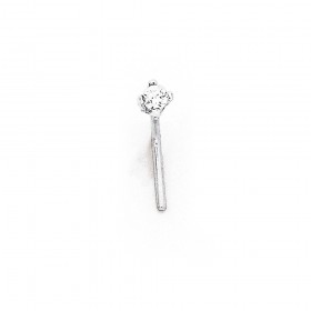 Sterling+Silver+Cubic+Zirconia+Nose+Stud
