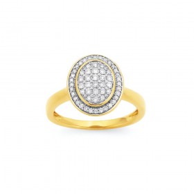 9ct-Pave-Set-Halo-Oval-Dress-Ring on sale