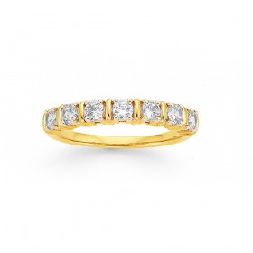 9ct+Cubic+Zirconia+Eternity+Ring