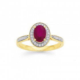 9ct-Ruby-Diamond-Ring on sale