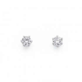 9ct-White-Gold-Diamond-Studs-Total-Diamond-Weight25ct on sale