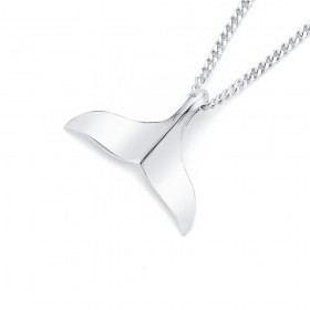 Sterling+Silver+Dolphin+Tail+Pendant