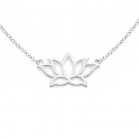 Sterling-Silver-Lotus-Flower-Necklace on sale