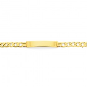 9ct-21cm-Gents-Bevelled-Curb-ID-Bracelet on sale