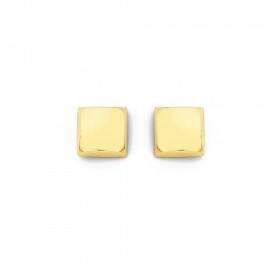 9ct+Square+Stud+Earrings