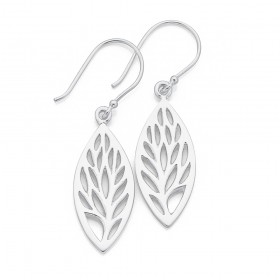 Sterling+Silver+Marquirse+Leaf+Earrings