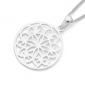 Sterling+Silver+Flower+Pendant