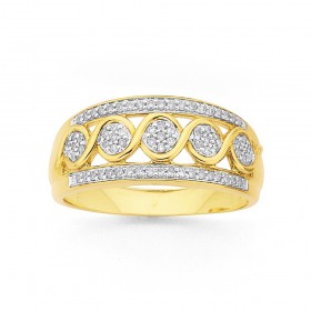 9ct-Diamond-Swirl-Ring on sale