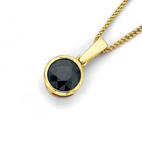 9ct-Black-Sapphire-Pendant on sale