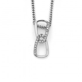 9ct-White-Gold-Diamond-Pendant on sale