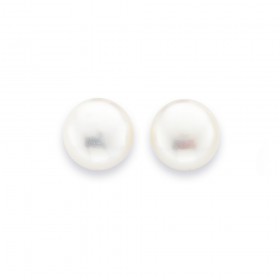 9ct+Cultured+Fresh+Water+Pearl+Stud+Earrings