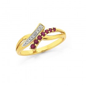 9ct+Ruby+%26amp%3B+Diamond+Ring