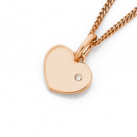 9ct-Rose-Gold-Heart-with-Diamond-Pendant on sale