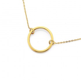 9ct+42-48cm+Open+Circle+Trace+Necklet