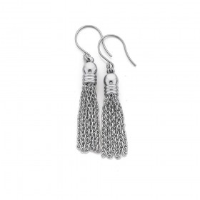 Stainless+Steel+Tassel+Chain+Drop+Earrings