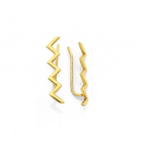 9ct-Zig-Zag-Ear-Climbers on sale