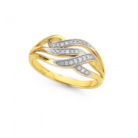 9ct-Diamond-Swirls-Ring on sale