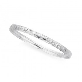 Sterling-Silver-65mm-Engraved-Solid-Light-Bangle on sale