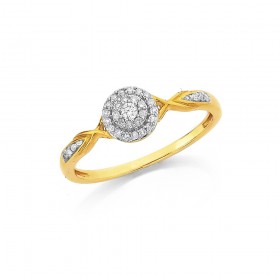 9ct%2C+Diamond+Set+Cluster+Ring