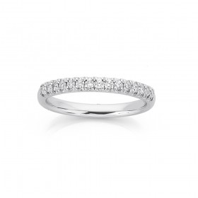 9ct+White+Gold+Diamond+Ring