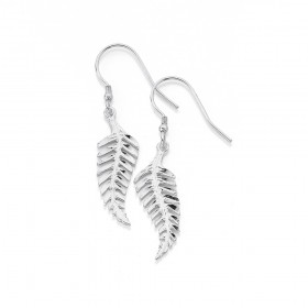 Sterling-Silver-Fern-Earrings on sale