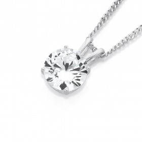 Cubic+Zirconia+Pendant+in+Sterling+Silver