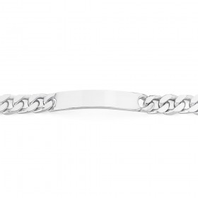 Sterling-Silver-22cm-Flat-Curb-ID-Bracelet on sale