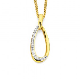 9ct+Cubic+Zirconia+Pendant