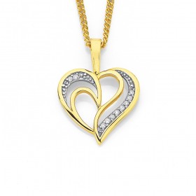 9ct%2C+Diamond+Swirls+Heart+Pendant