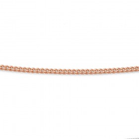 9ct+Rose+Gold+45cm+Diamond+Cut+Solid+Curb+Chain