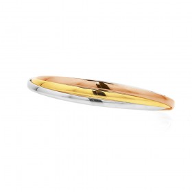 9ct+Tri+Tone+Solid+Russian+Bangle