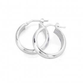 Sterling+Silver+15mm+Round+Hoop+Earrings