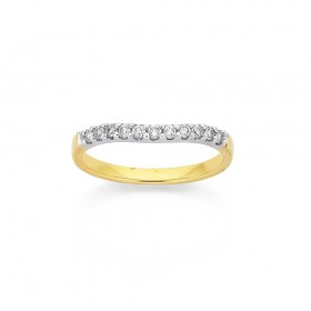 9ct-Diamond-Curve-Clawset-Band on sale