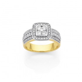 9ct-Diamond-Ring on sale